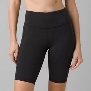 Prana Electa Short II 10" Inseam Women's XS Black Fitted High Rise Side Pockets
